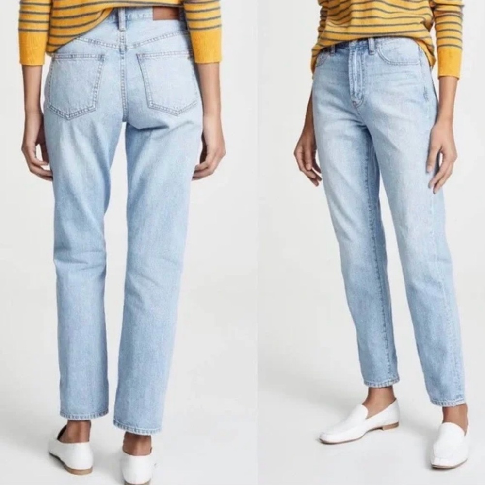 Madewell Light Wash Straight Leg Jeans